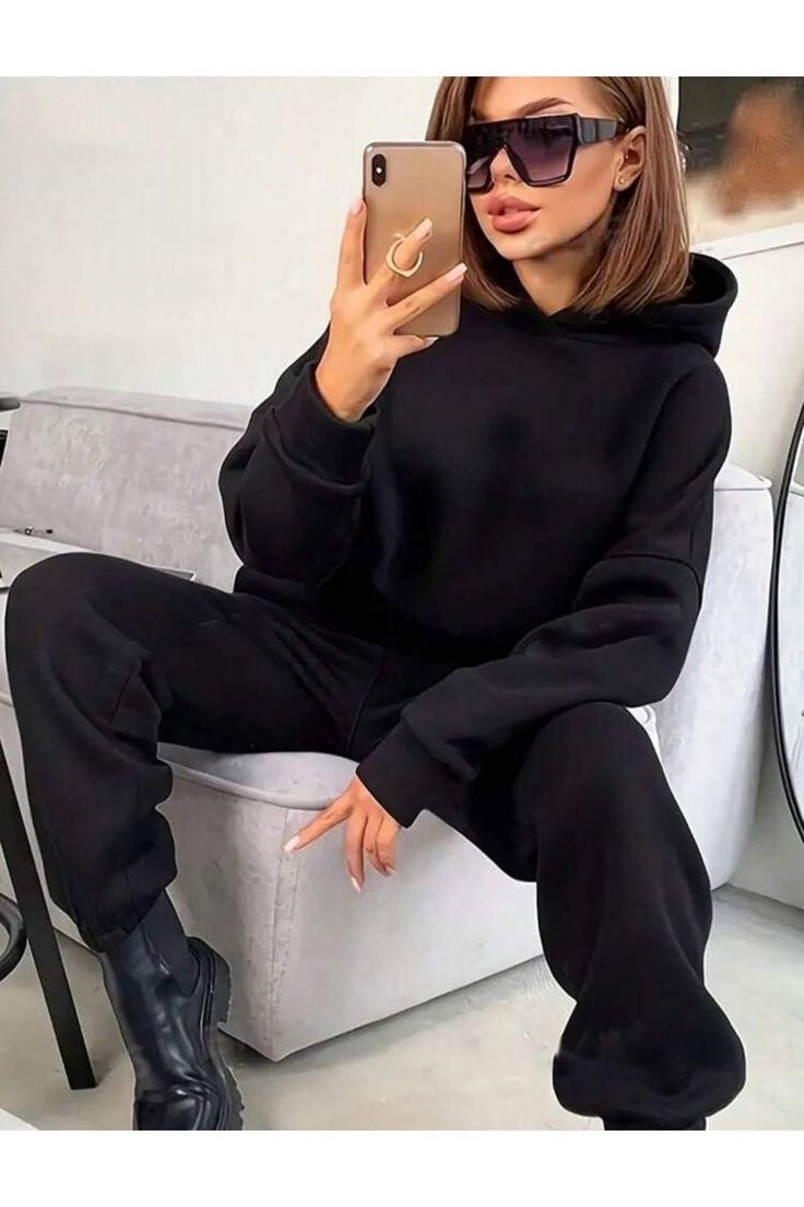 Plain Hoodie Set